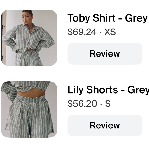 Butter and hazel stripe set - Picture 6 of 6